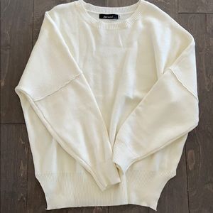 Cream Oversized Sweater. Size M